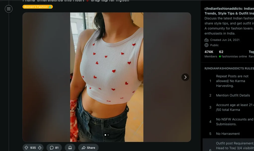 Indian Gen Z fashion inspiration from Reddit and Pinterest